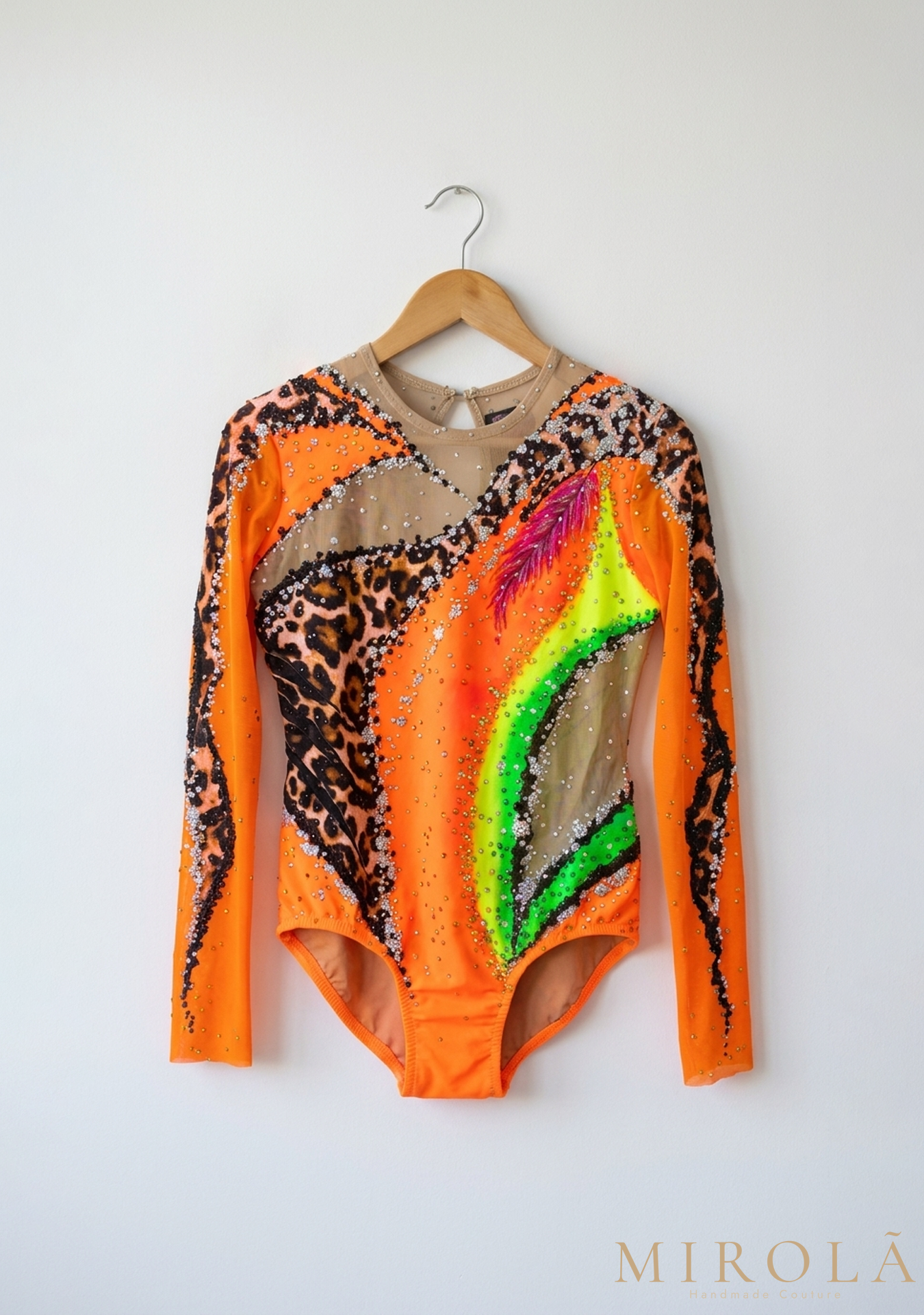 Amber rhythmic gymnastics competition leotard — front view