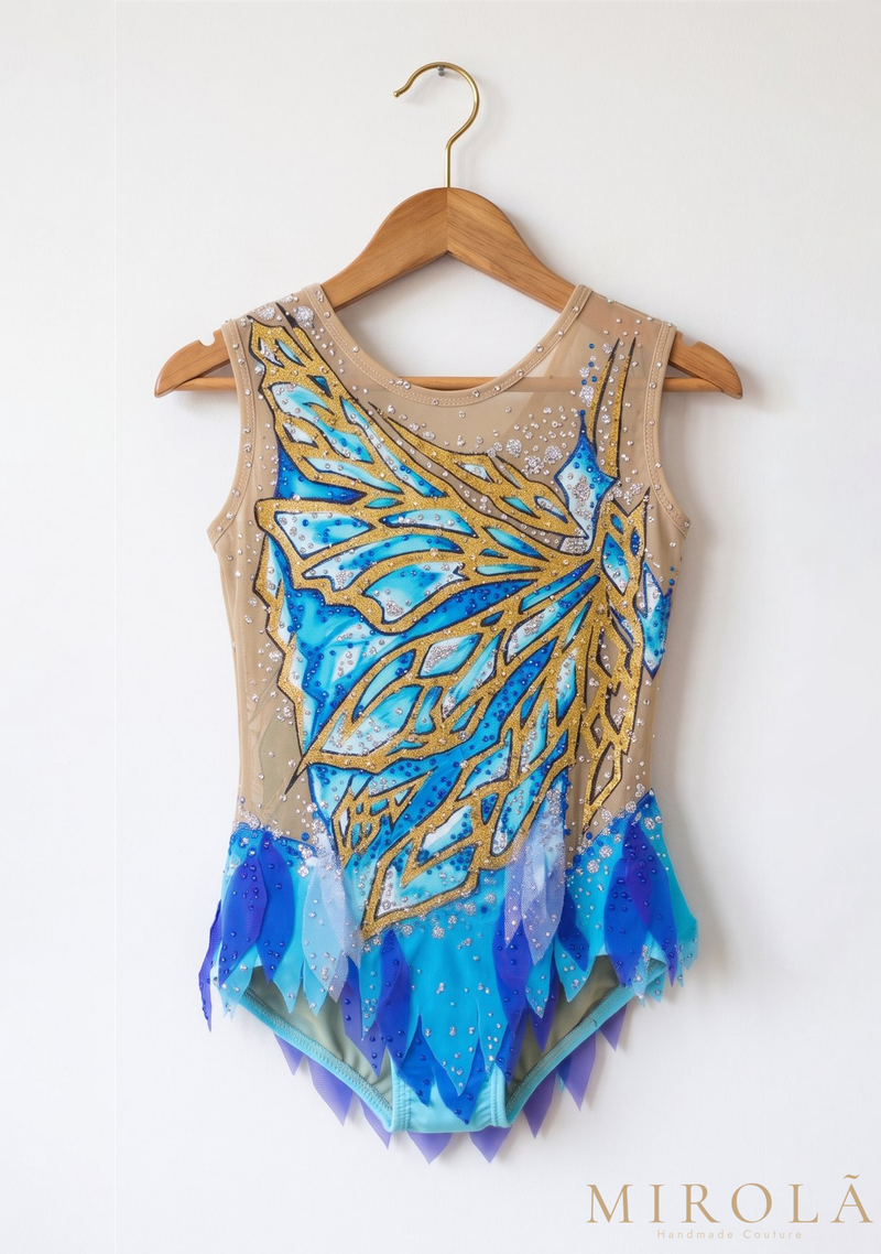 Aurora rhythmic gymnastics competition leotard — front view