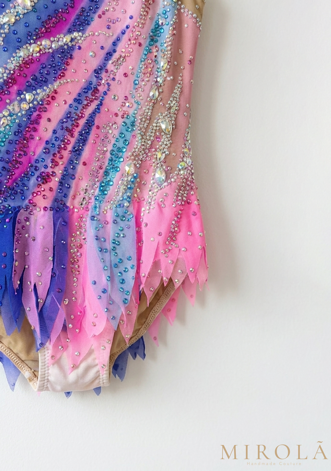 Nova rhythmic gymnastics competition leotard — hem petal detail