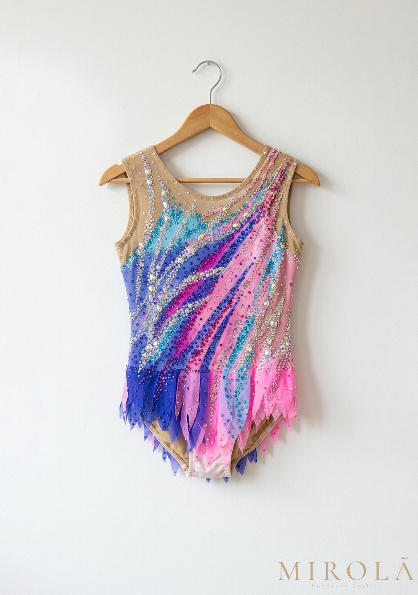 Nova rhythmic gymnastics competition leotard — front view, second angle