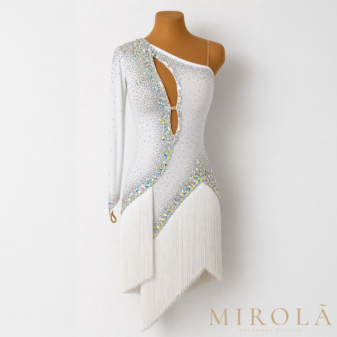 Pearl Latin dance competition dress — front view