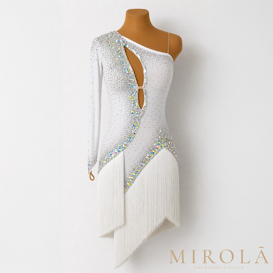 Pearl Latin dance competition dress — front view