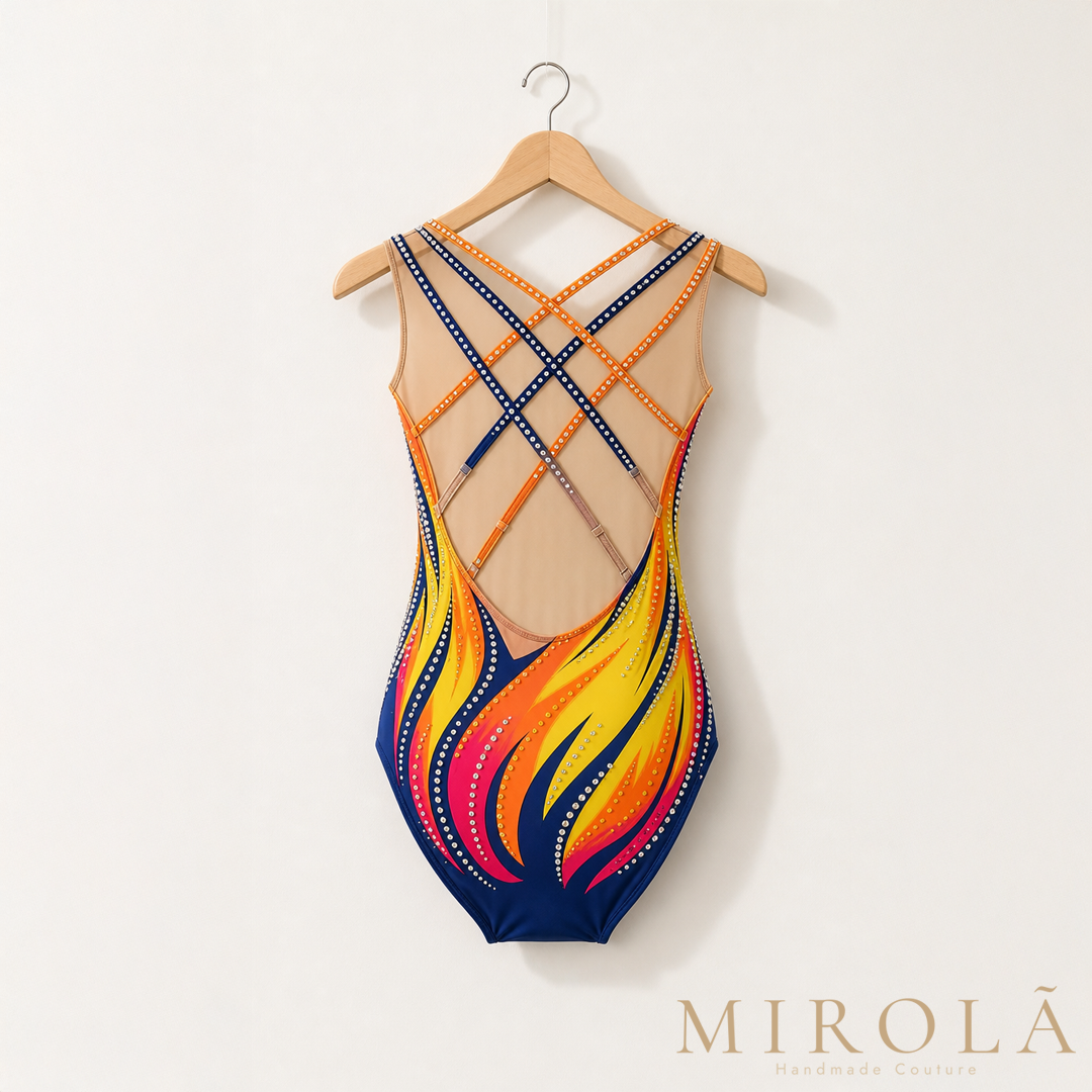 Phoenix artistic swimming competition suit — back view