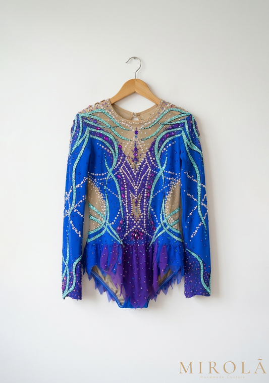 Safir rhythmic gymnastics competition leotard — front view