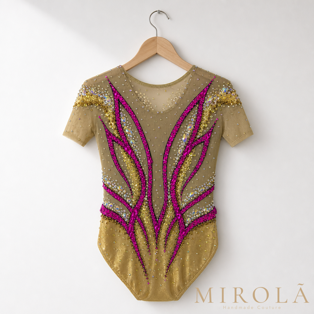 Topaz rhythmic gymnastics competition leotard — front view