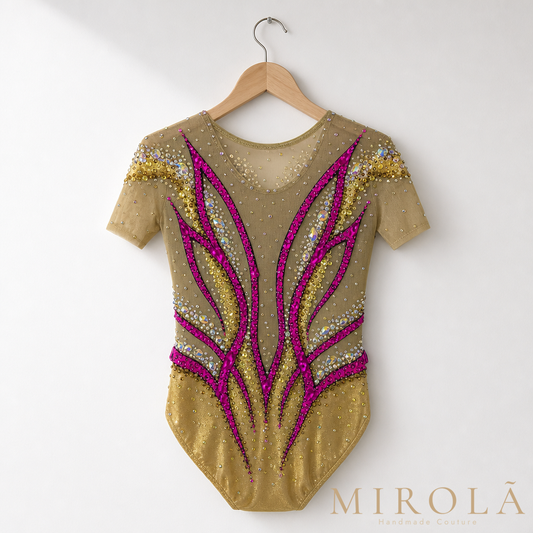 Topaz rhythmic gymnastics competition leotard — front view